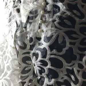 Sea foam green and off white floral lace tank top